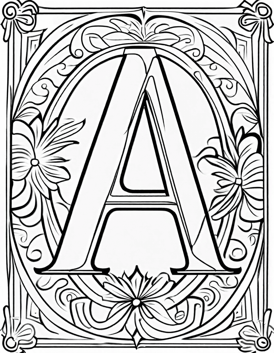 alphabet coloring pages