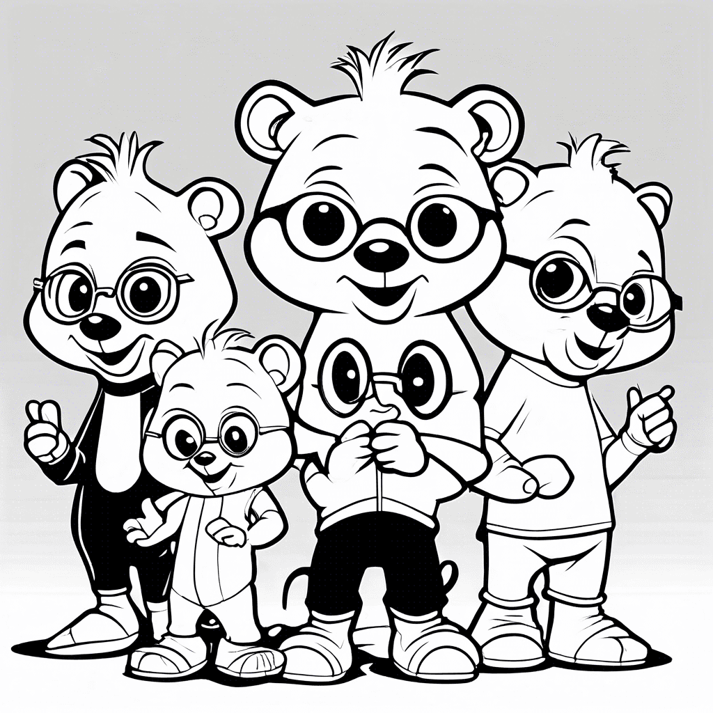 alvin and the chipmunks coloring pages