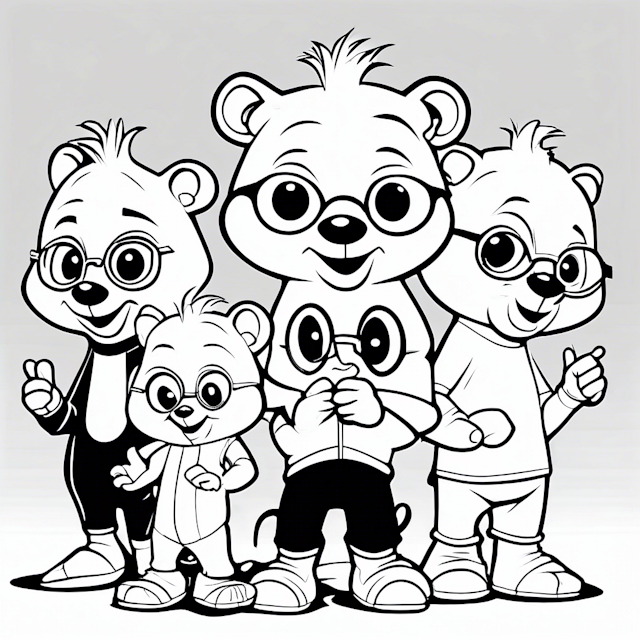 alvin & the chipmunks coloring page