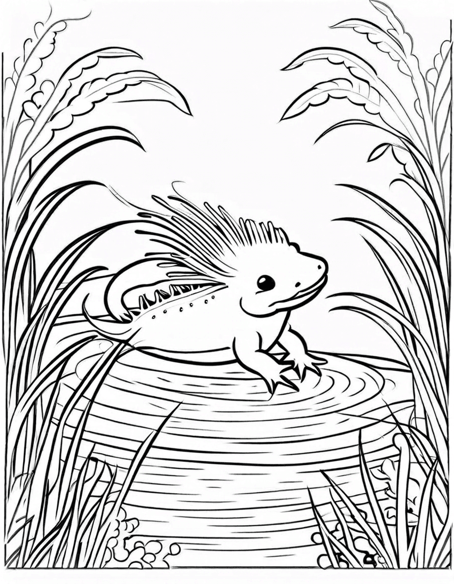 Axolotl Coloring Pages