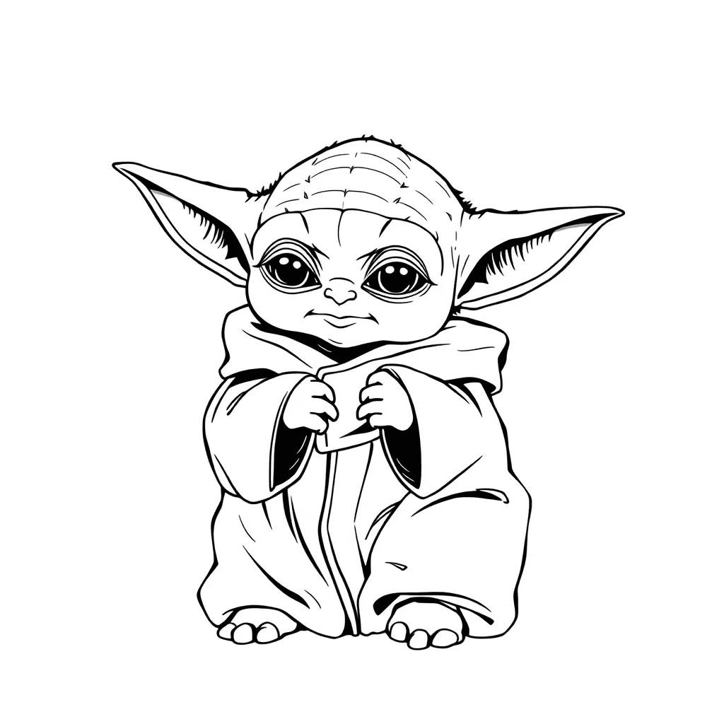 baby yoda coloring pages