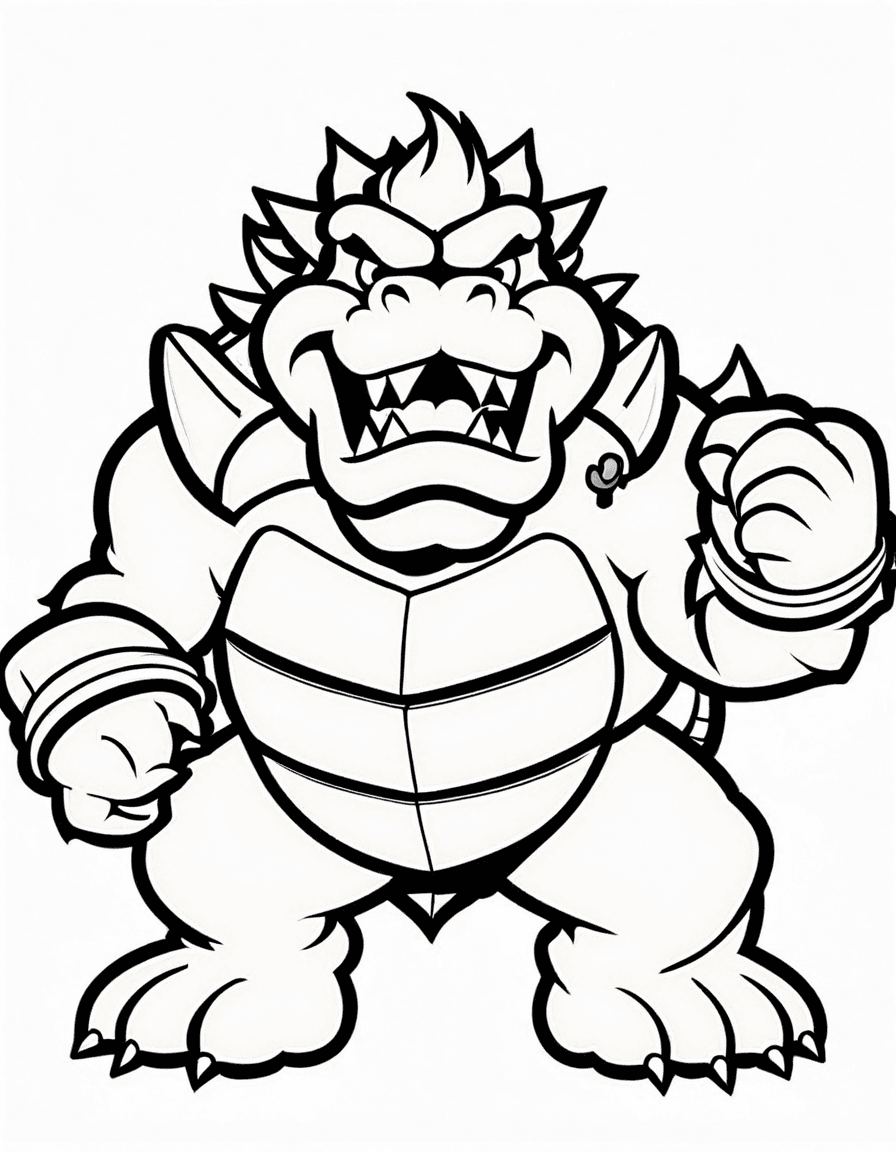 bowser coloring pages