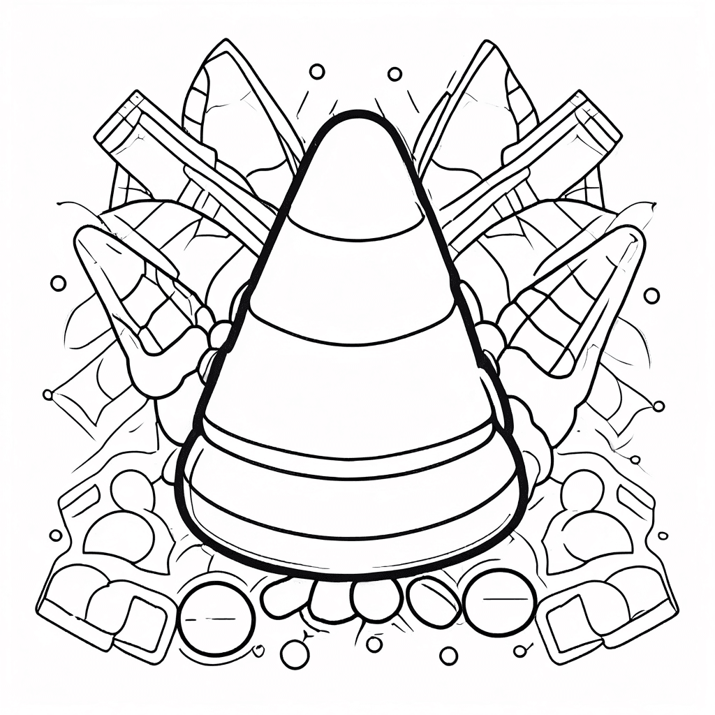 candy corn coloring pages