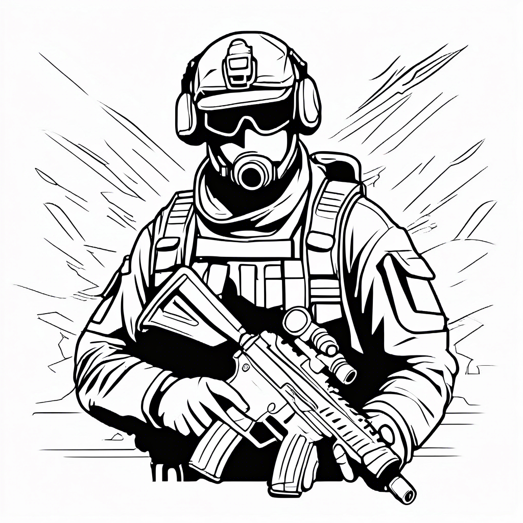 call of duty coloring pages