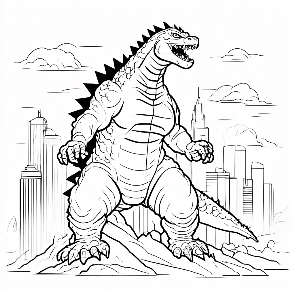 godzilla coloring pages