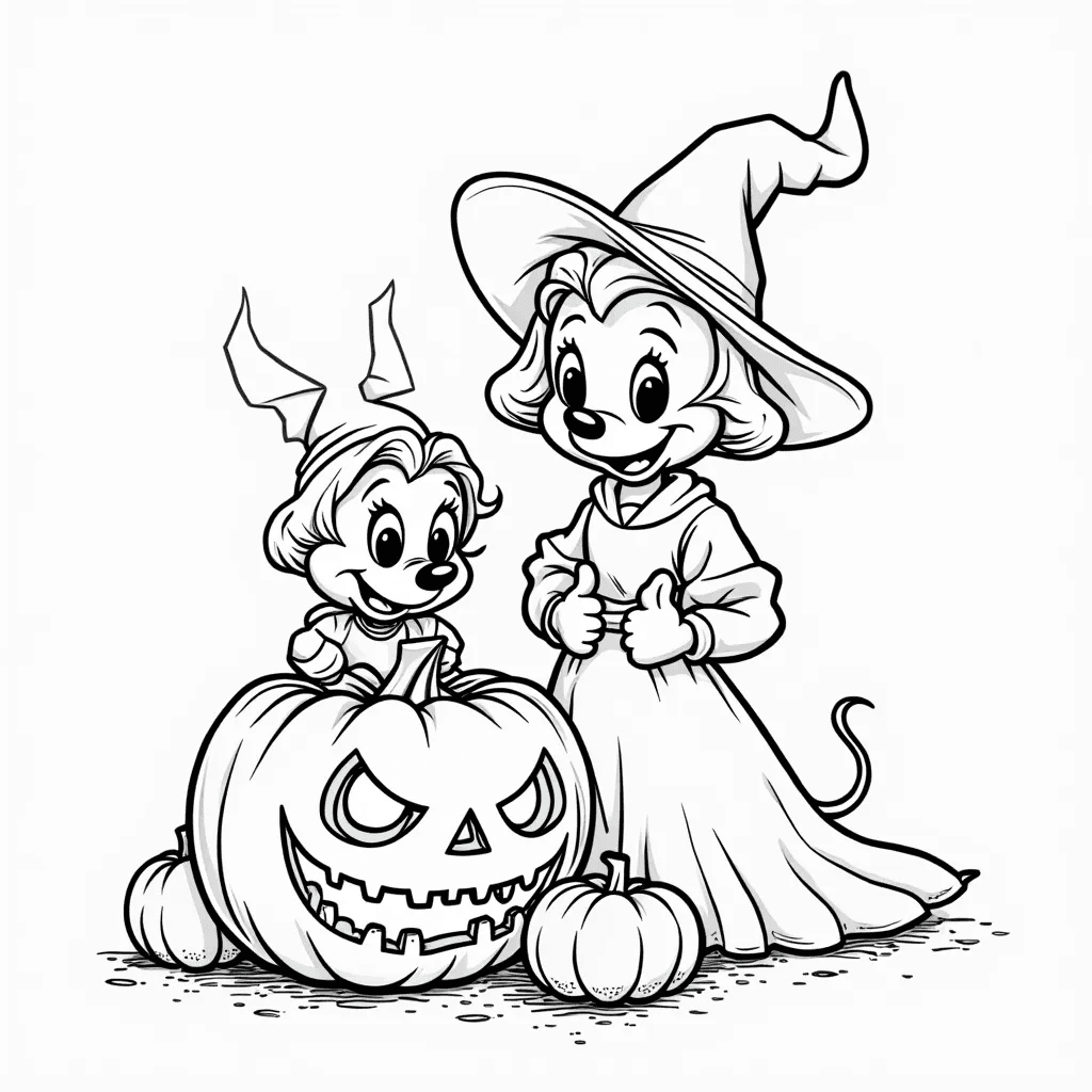 halloween disney coloring pages