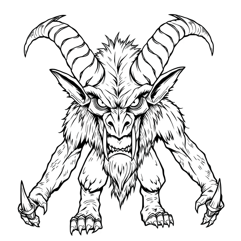 krampus coloring pages