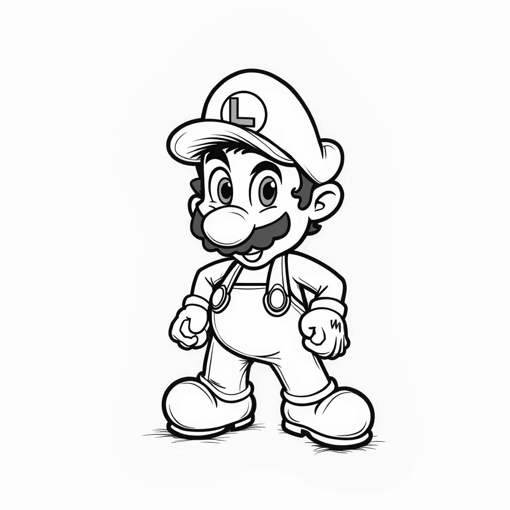 Luigi Coloring Pages