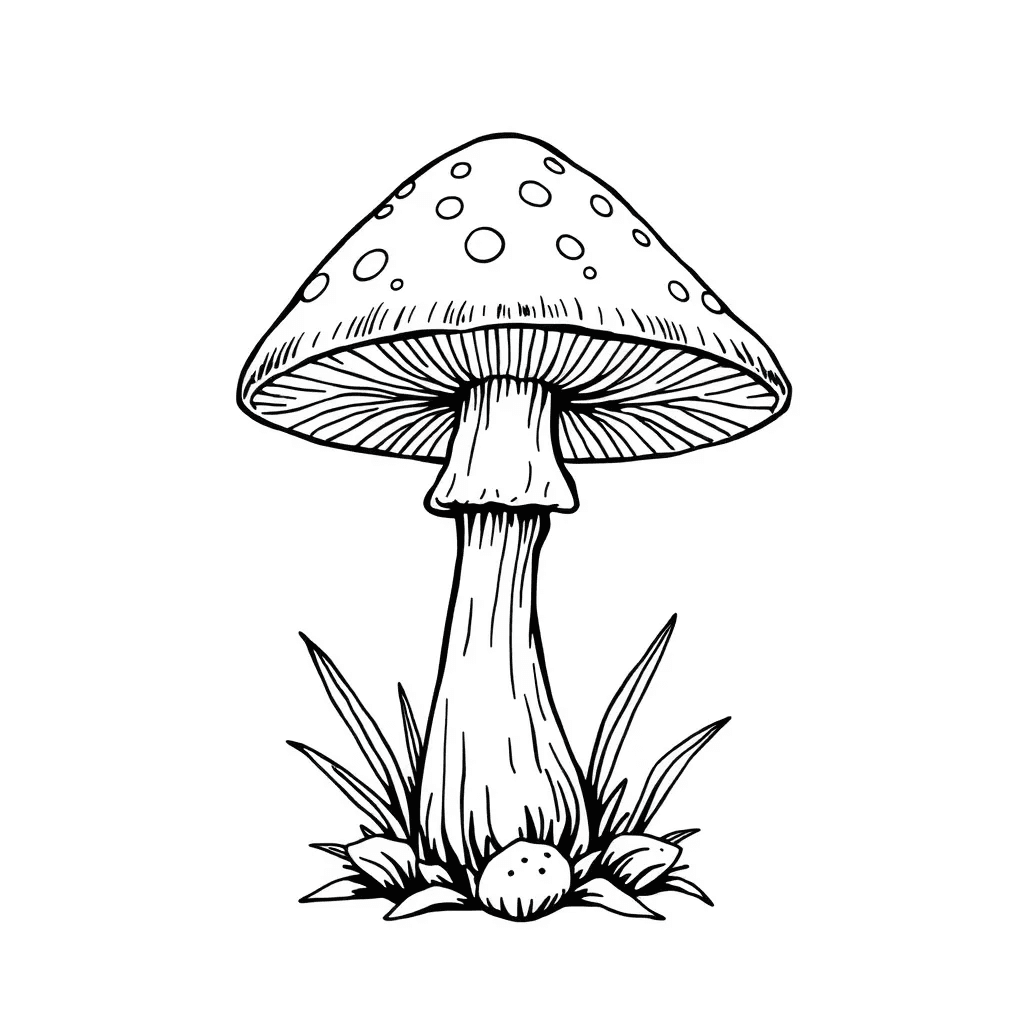 mushroom coloring pages