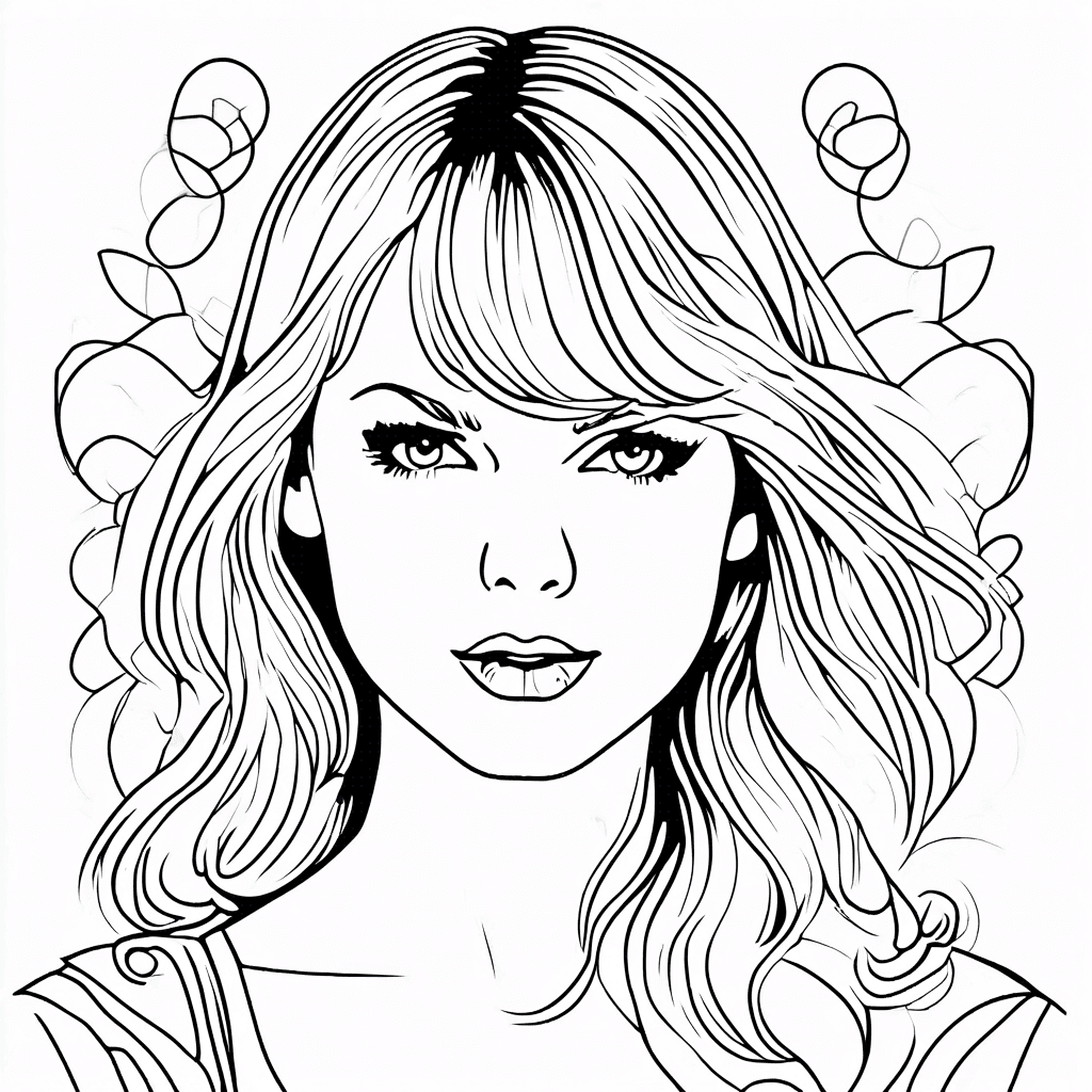 taylor swift coloring pages