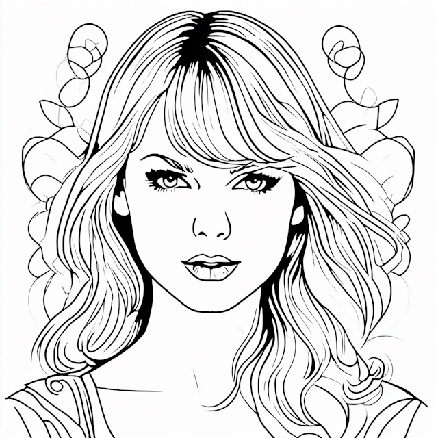 taylor swift coloring page