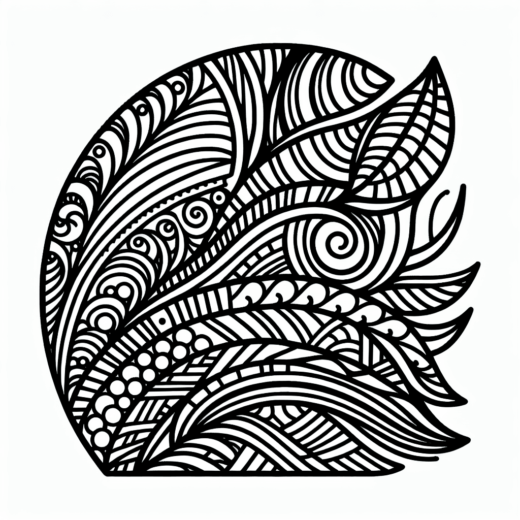 Additional abstract pattern coloring page 1