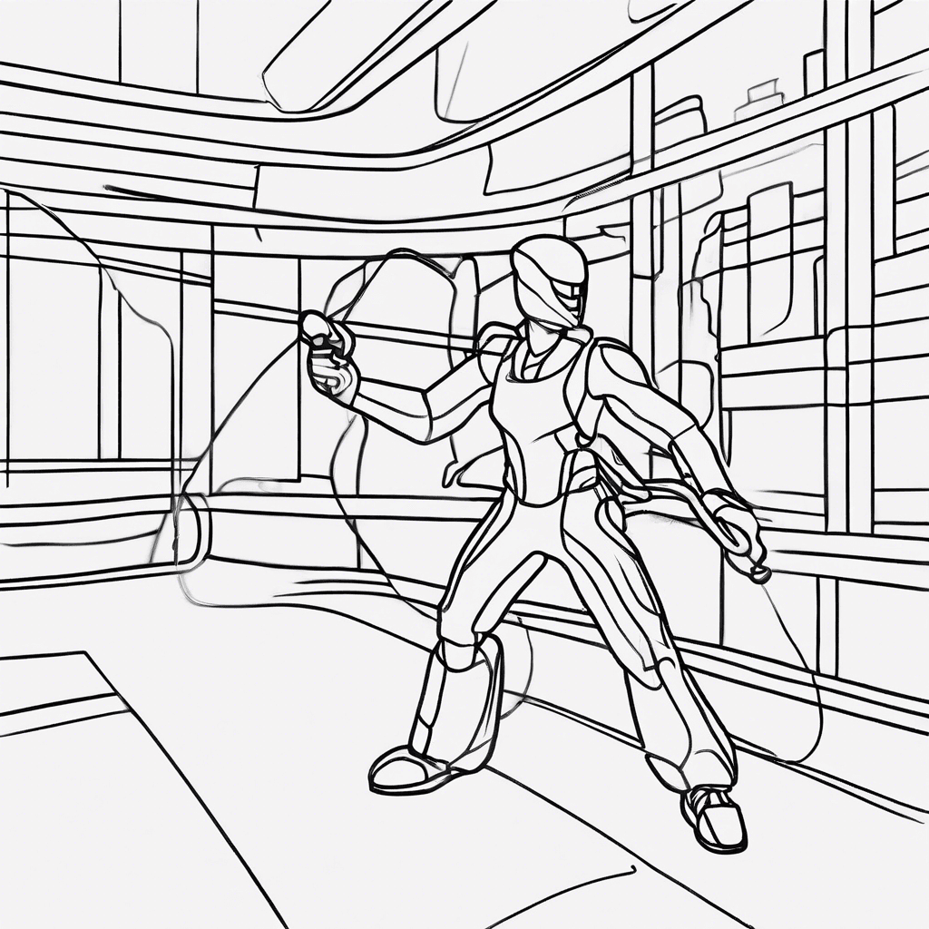 Additional action coloring page 1