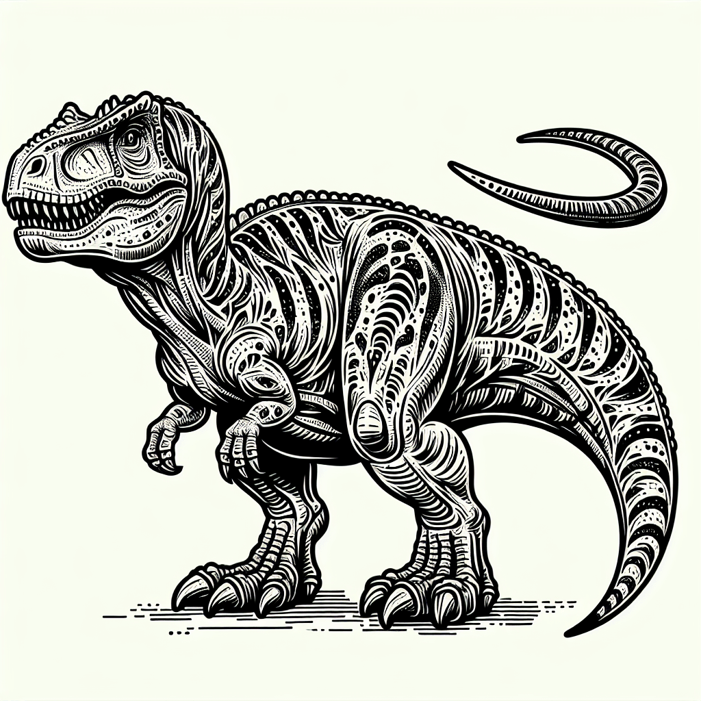 Additional allosaurus coloring page 1