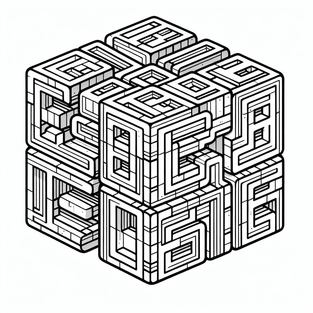 Additional alpha blocks coloring page 1