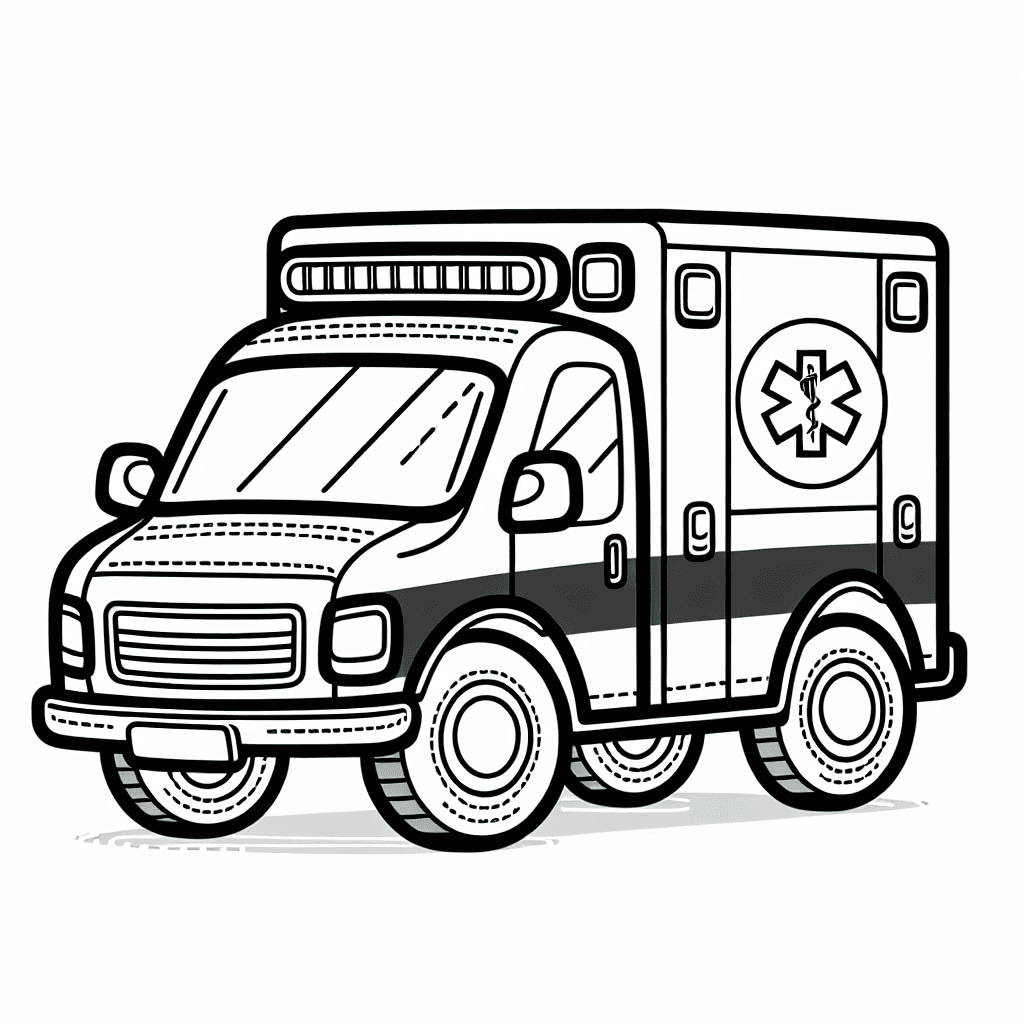 ambulance help coloring pages