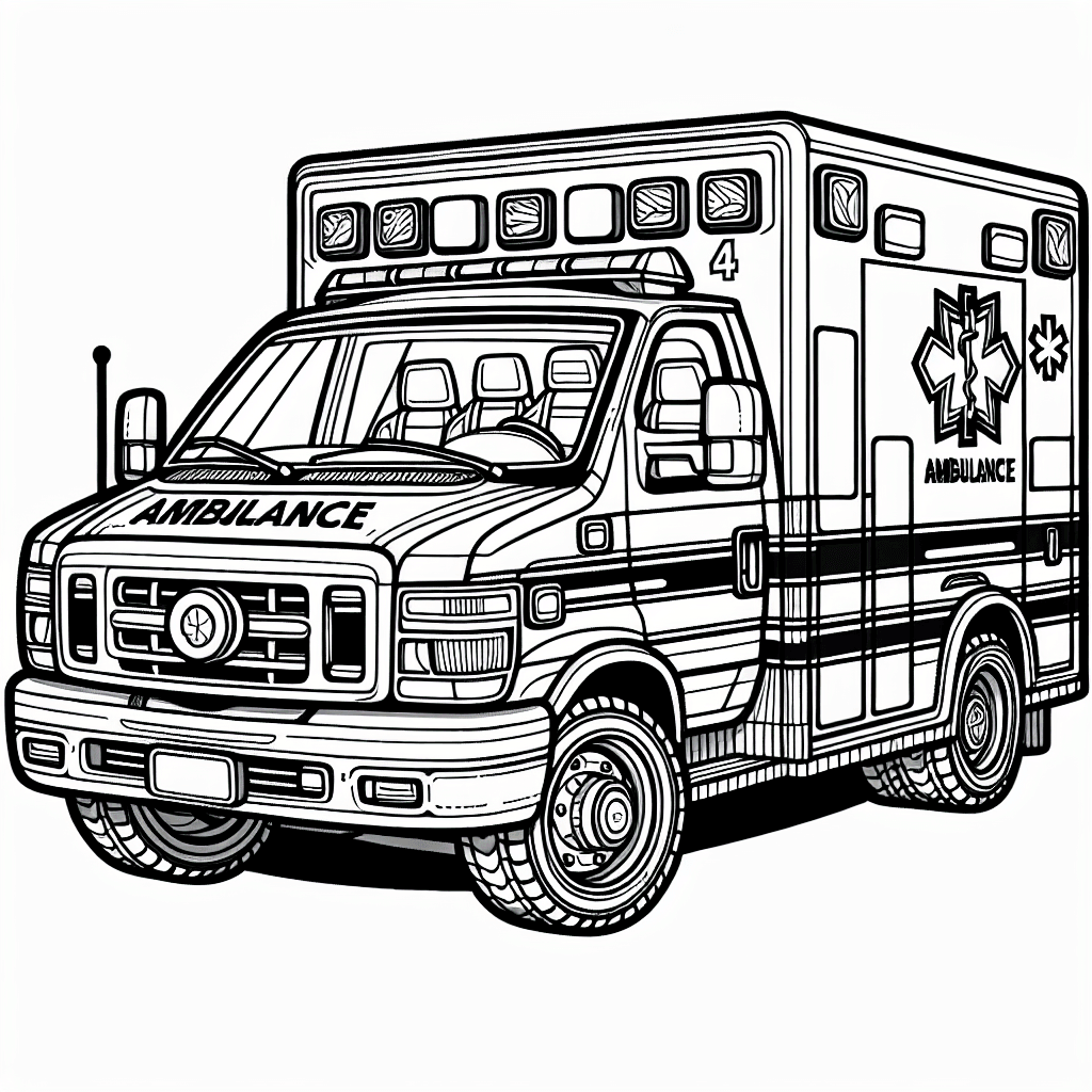 Additional ambulance help coloring page 1