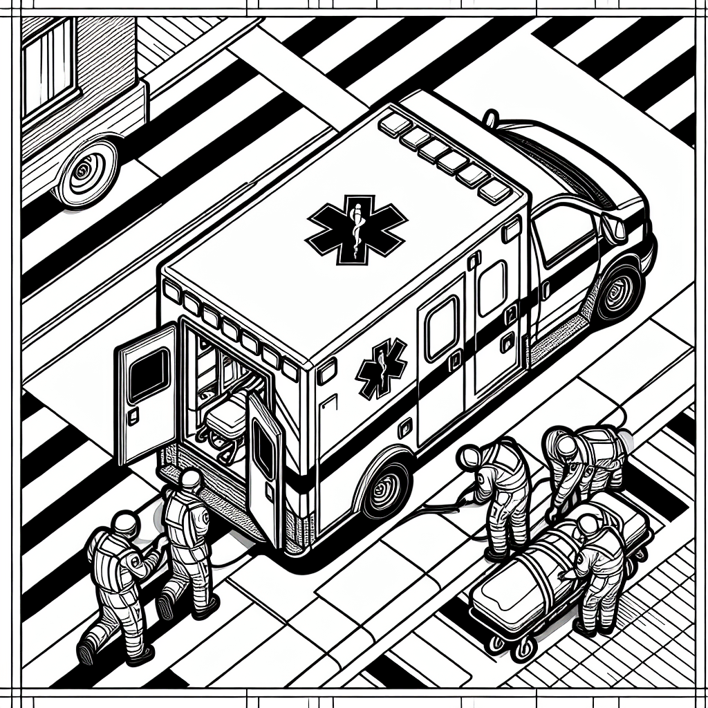 Additional ambulance help coloring page 2