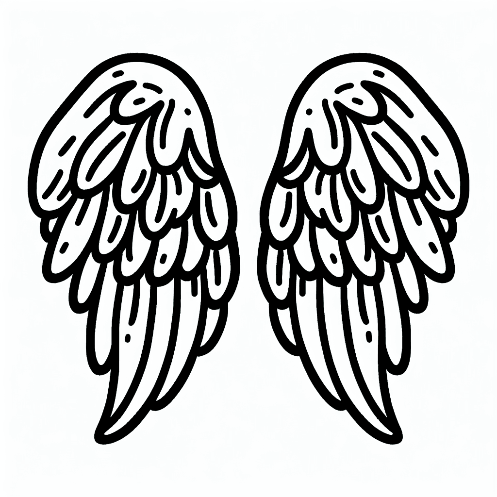 angel wings coloring pages