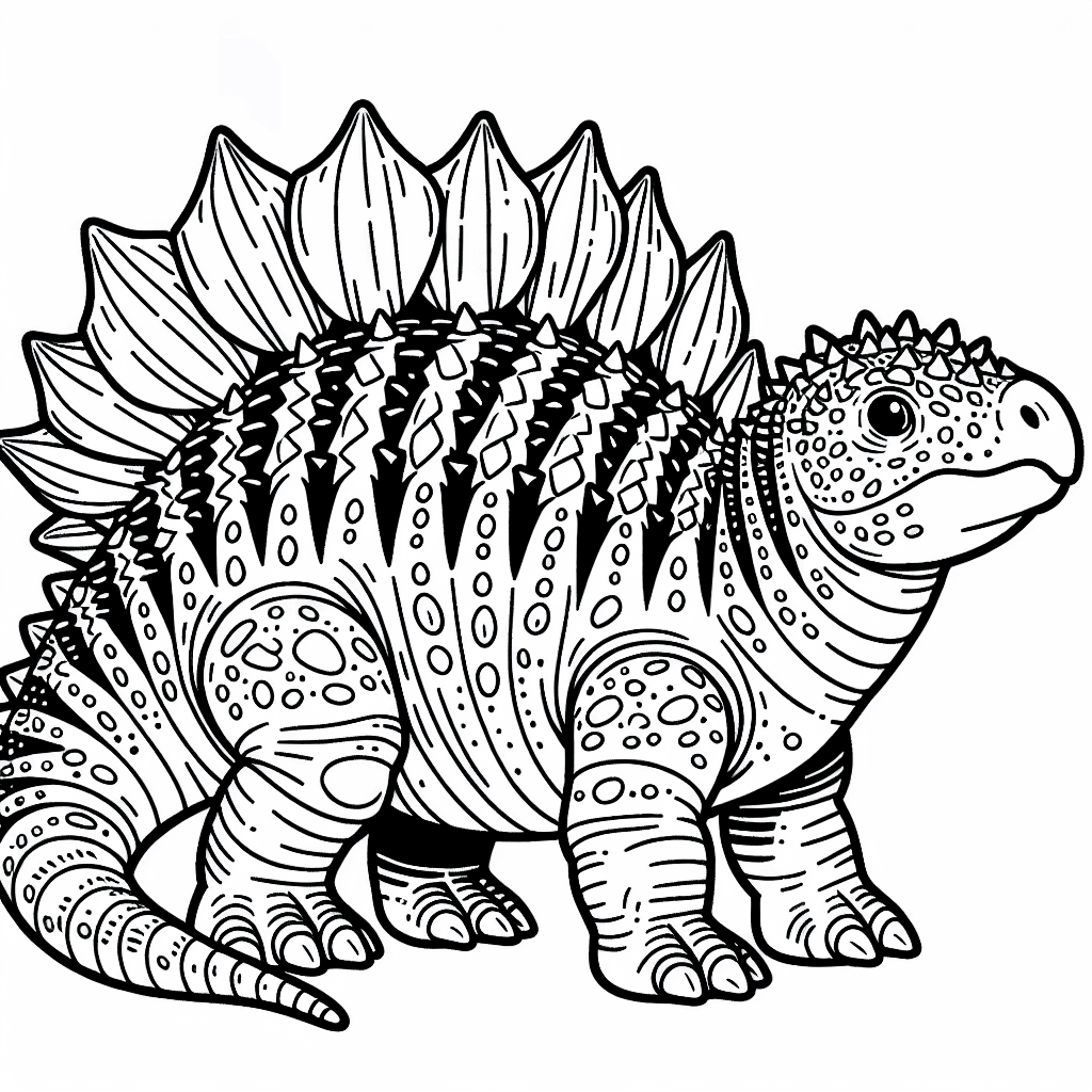 Additional ankylosaurus coloring page 1