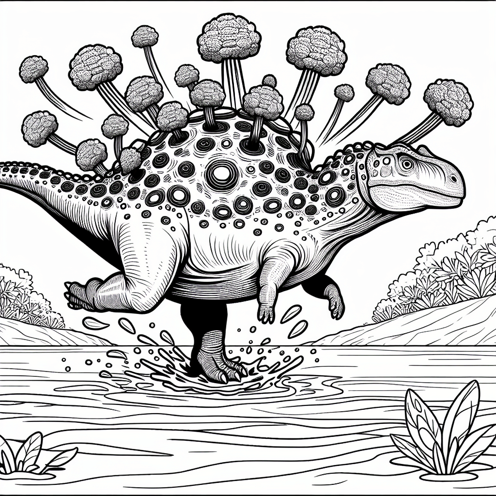 Additional ankylosaurus coloring page 2