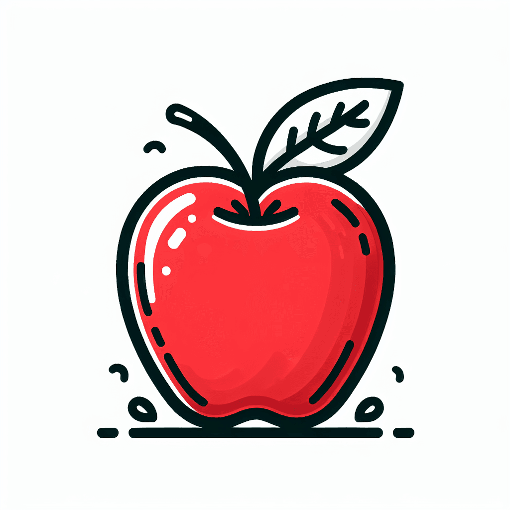 apple red coloring pages