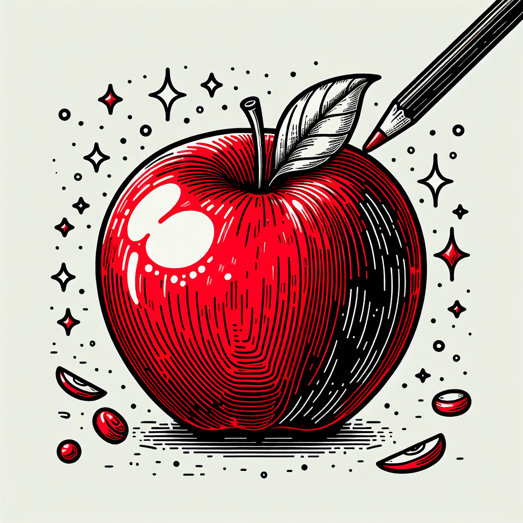 Additional apple red coloring page 2