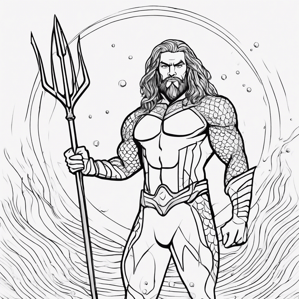 aquaman ocean coloring pages