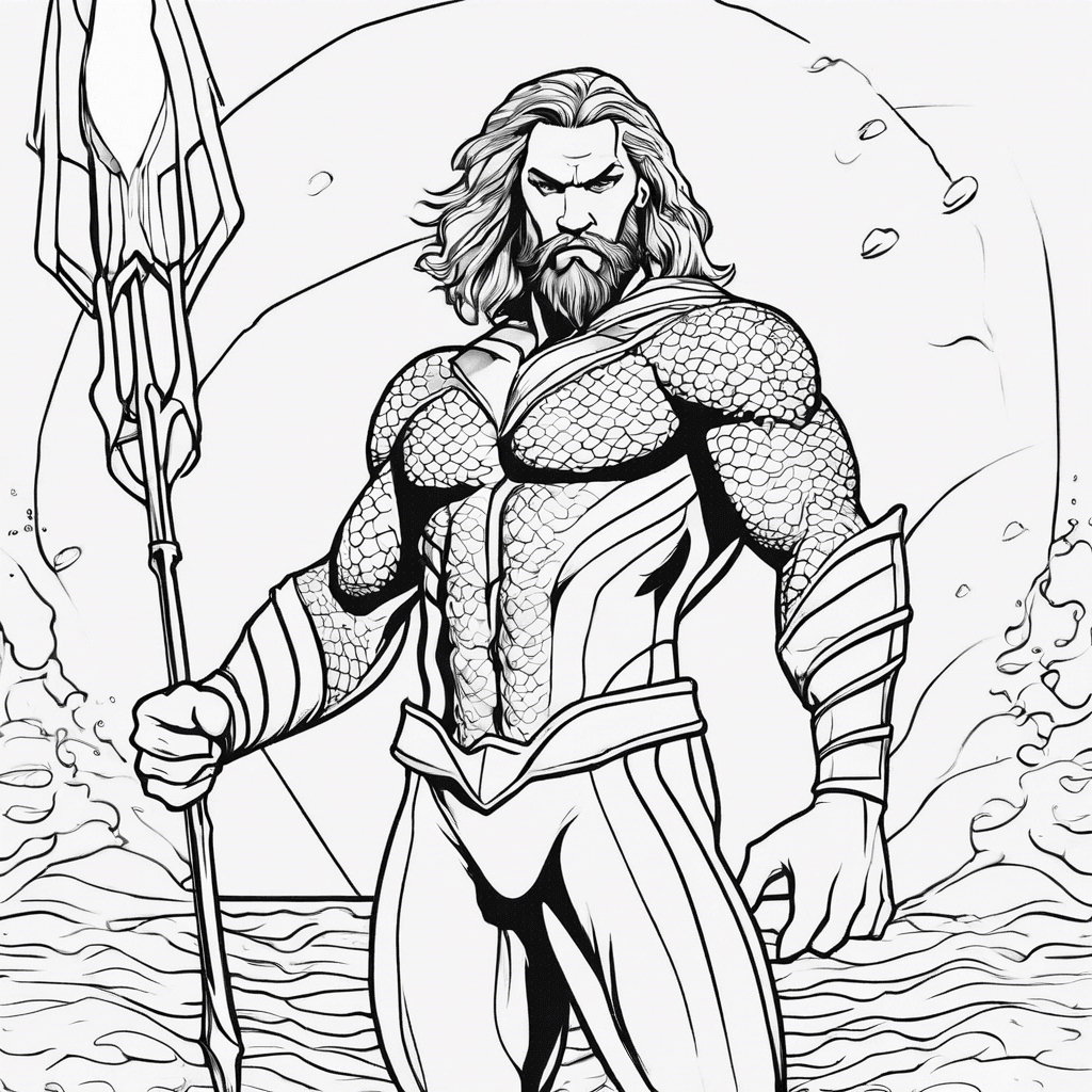 Additional aquaman ocean coloring page 1