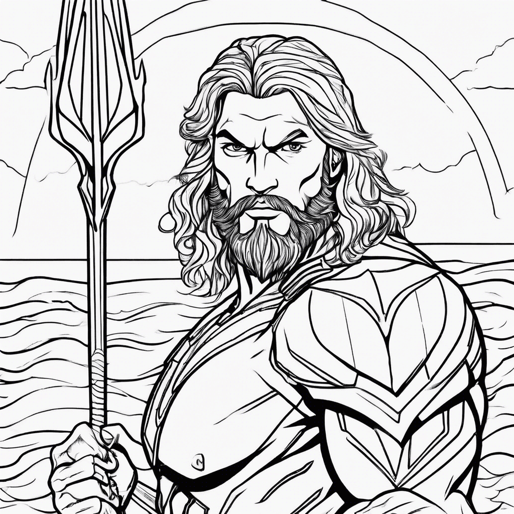 Additional aquaman ocean coloring page 2