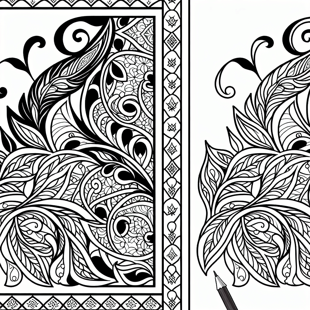 Additional arabesque coloring page 1