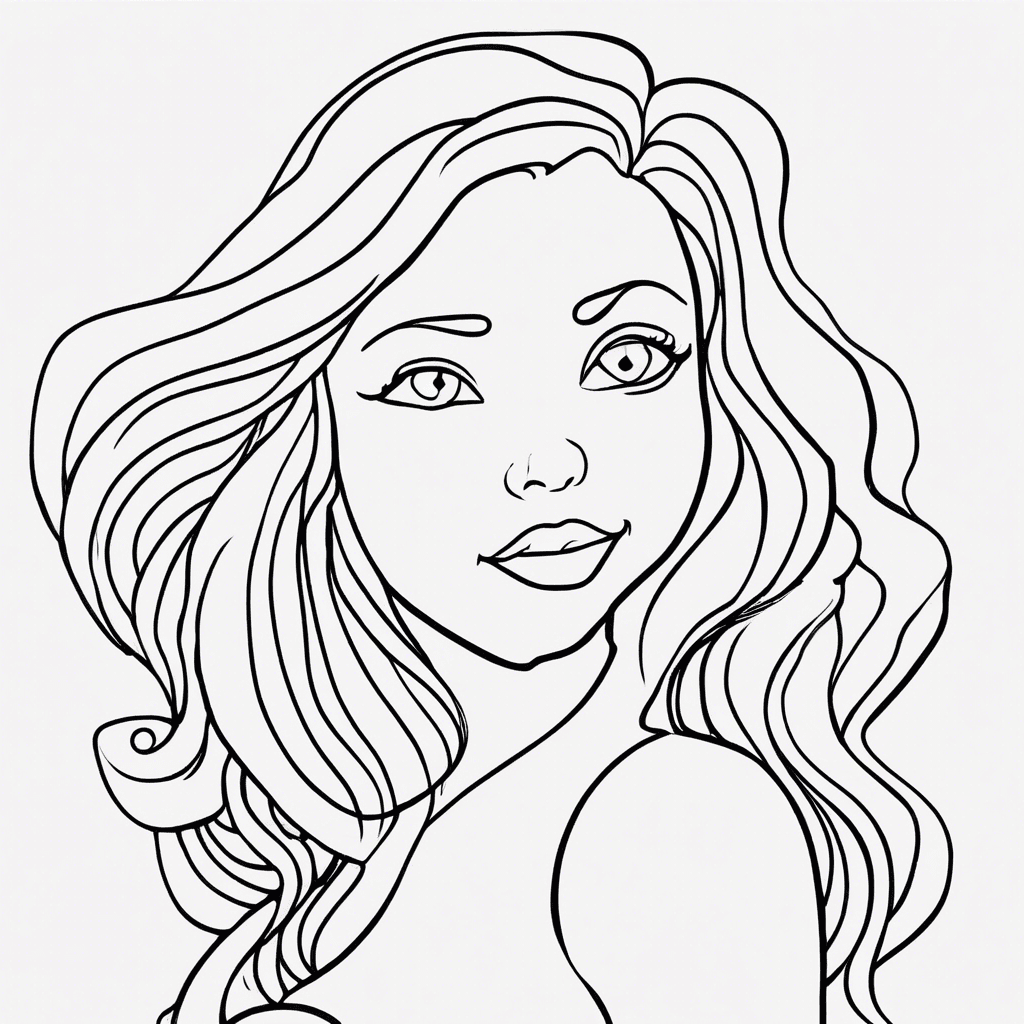 Additional ariel mermaid coloring page 1