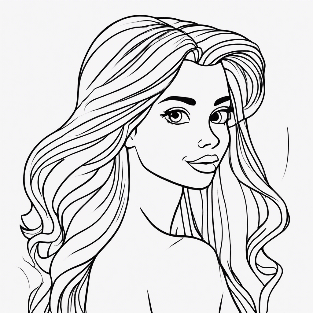 Additional ariel coloring page 1