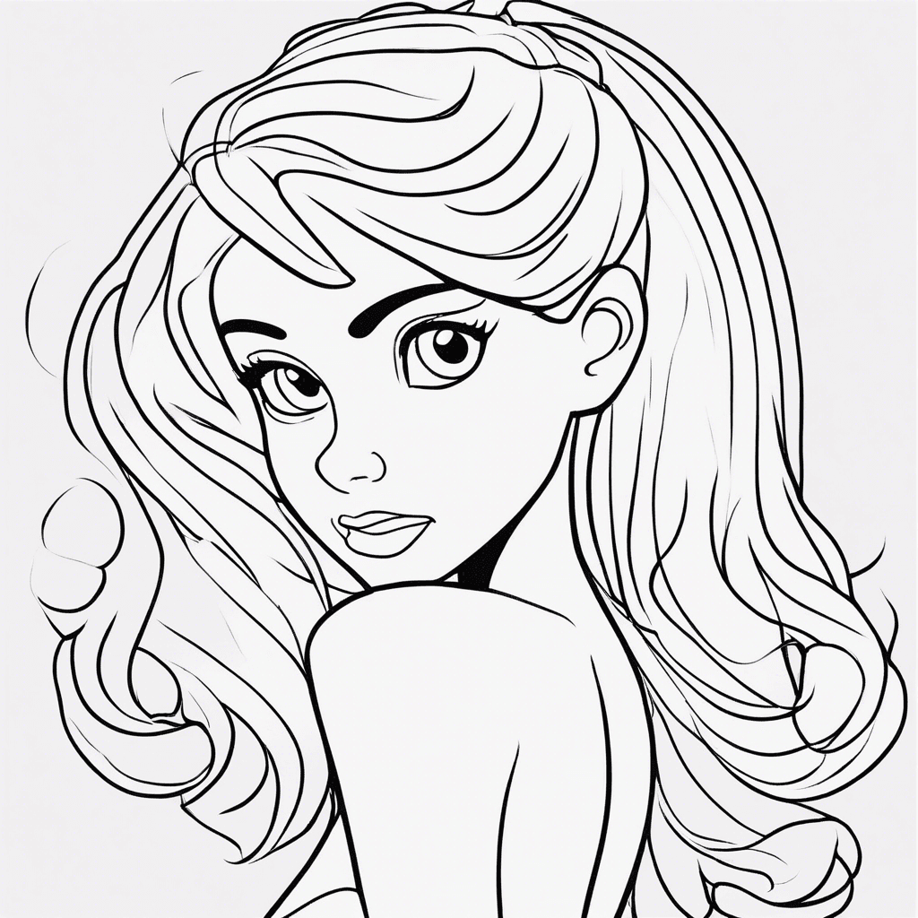 Additional ariel coloring page 2