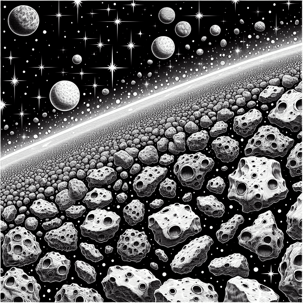 Additional asteroid belt coloring page 1