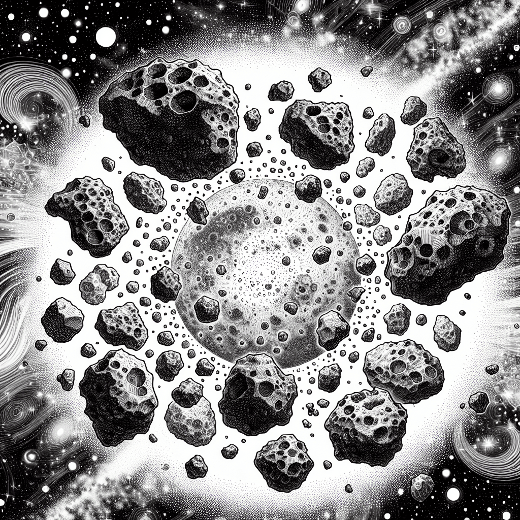 Additional asteroid belt coloring page 2