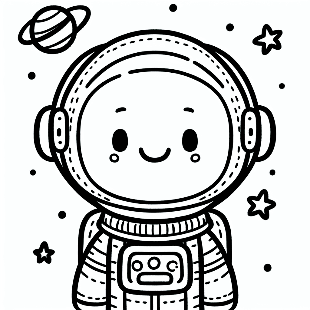 astronaut space coloring pages