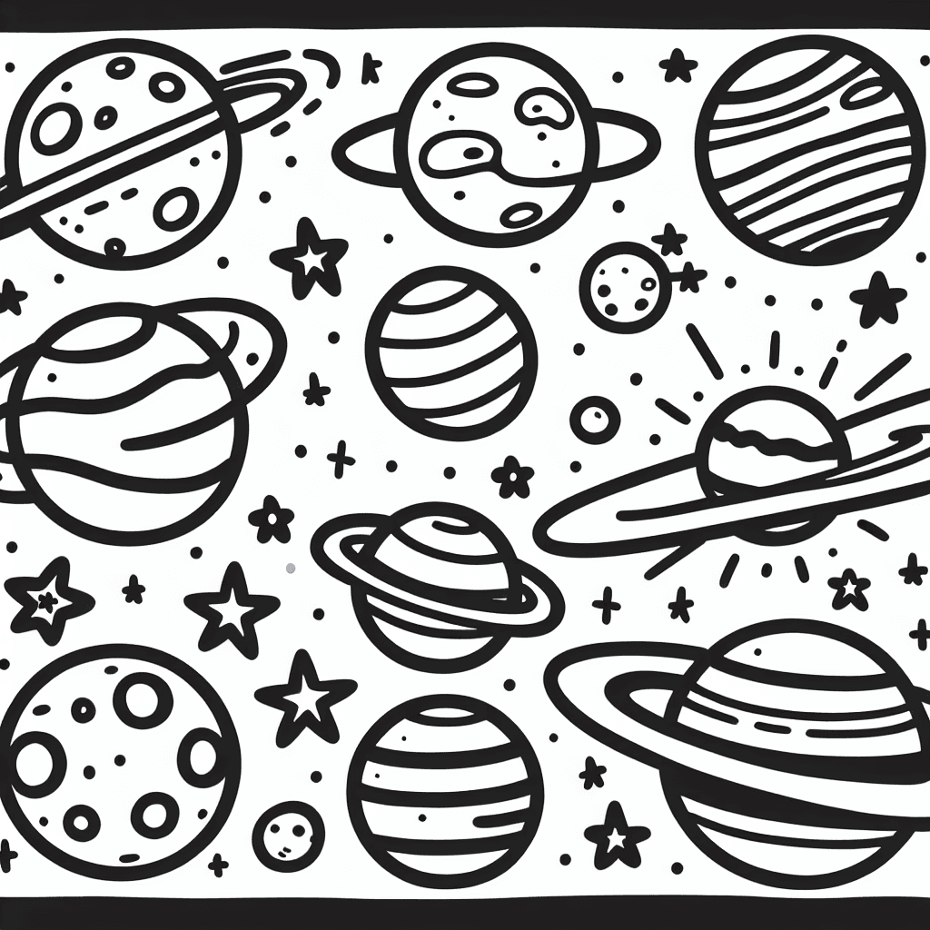 astronomy planets coloring pages