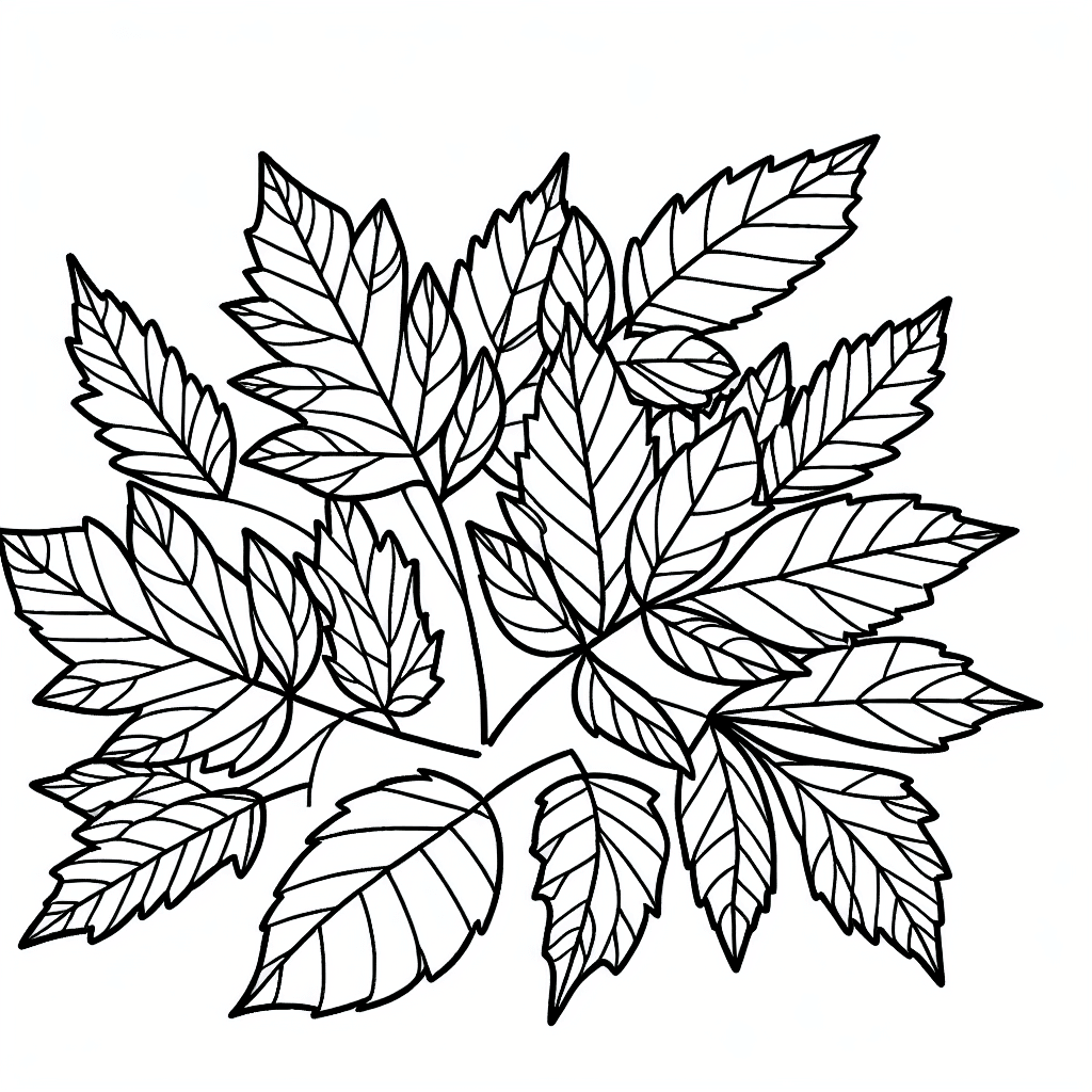 autumn leaves coloring pages