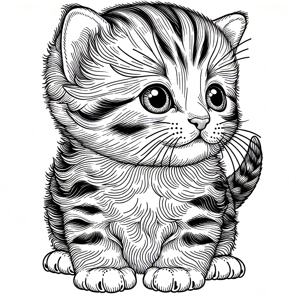 Additional baby kitten coloring page 1