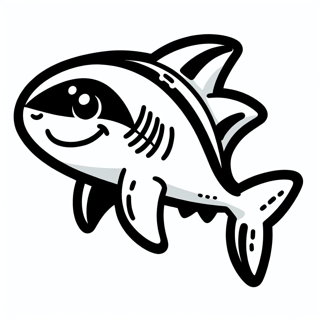 Additional baby shark coloring page 1