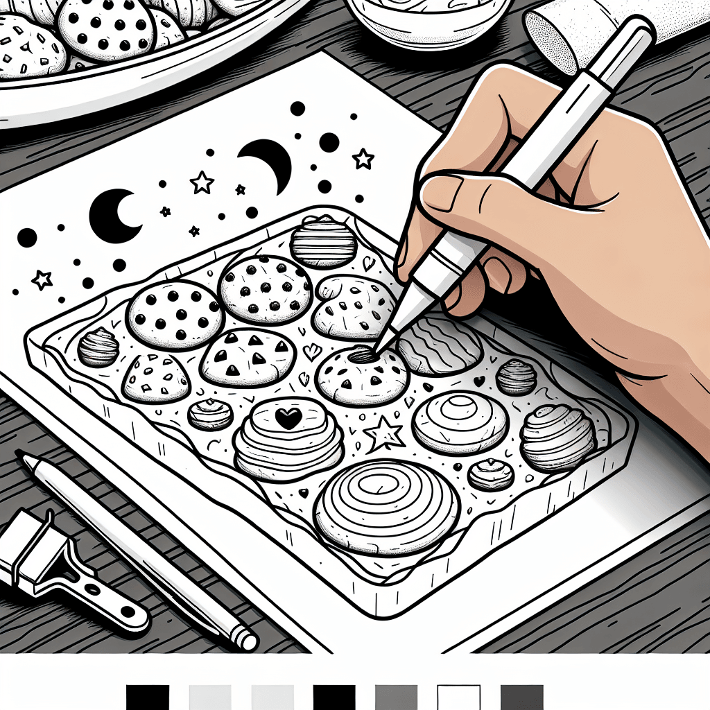 Additional baking cookies coloring page 1