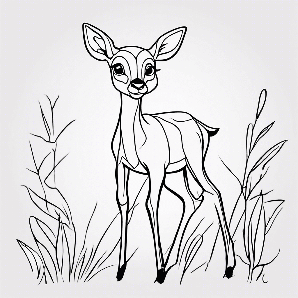 Additional bambi coloring page 1