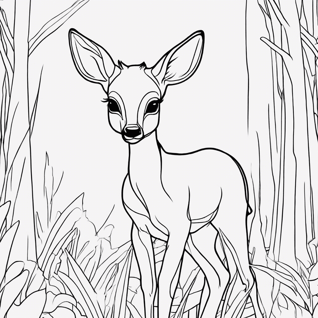 Additional bambi coloring page 2