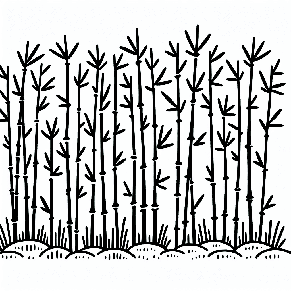 bamboo grove coloring pages