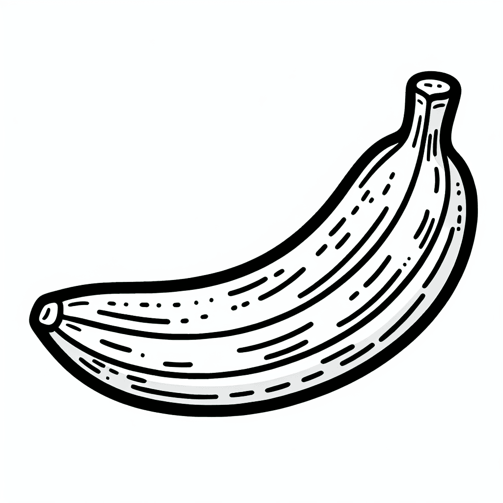 banana yellow coloring pages