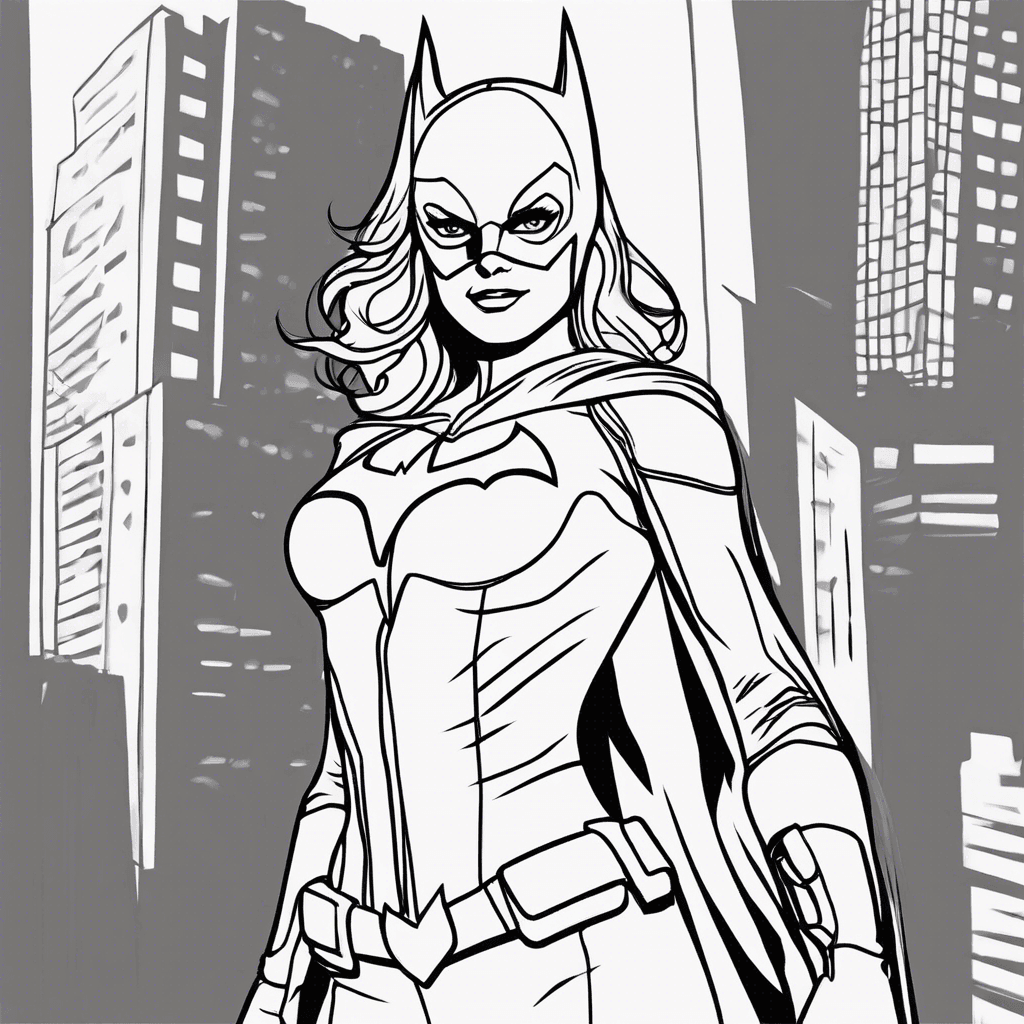 Additional batgirl city coloring page 1