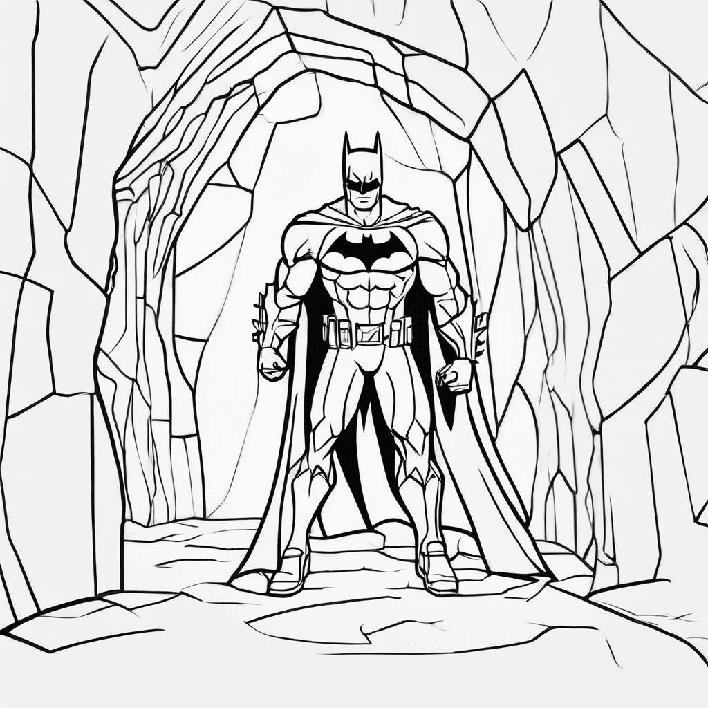 Additional batman cave coloring page 1