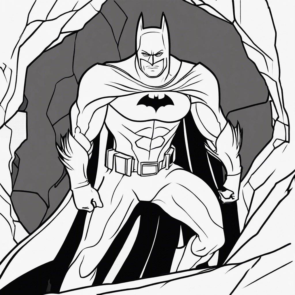 Additional batman cave coloring page 2