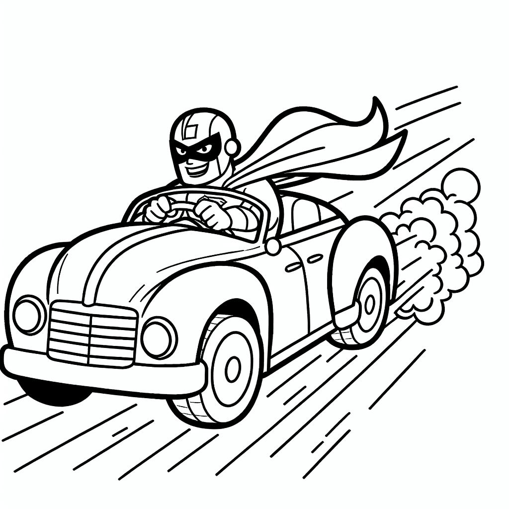 batmobile chase coloring pages